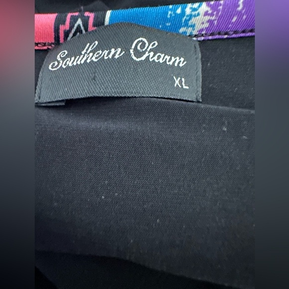 womens  multicolor Relaxed 3/4 Sleeve shirt, XL - Picture 4 of 4